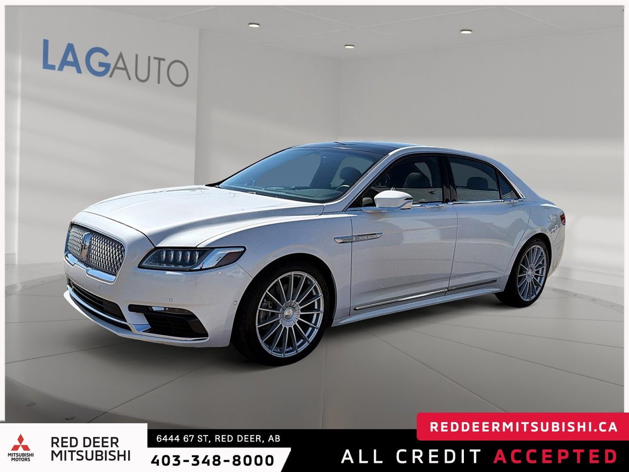 White Platinum Clearcoat Metallic 2017 Lincoln Continental Sedan All-Wheel Drive Automatic