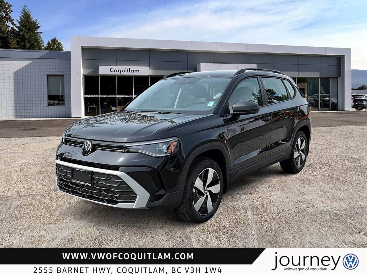 Deep Black Pearl 2025 Volkswagen Taos SUV / Crossover  Automatic