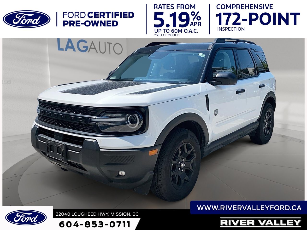 Oxford White 2025 Ford Bronco Sport SUV / Crossover All-Wheel Drive Automatic