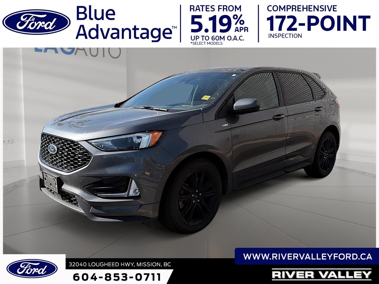Carbonized Gray Metallic 2022 Ford Edge SUV / Crossover All-Wheel Drive Automatic