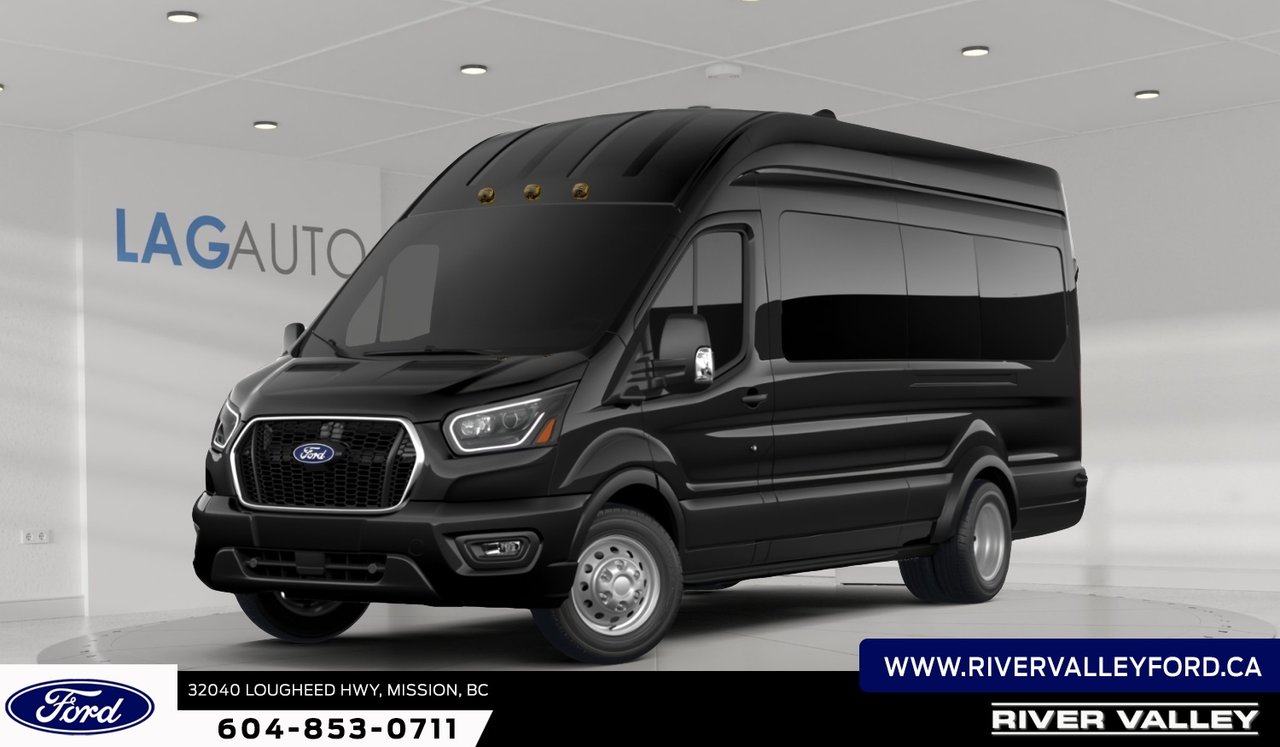 Agate Black Metallic 2026 Ford Transit Passenger Van All-Wheel Drive Automatic