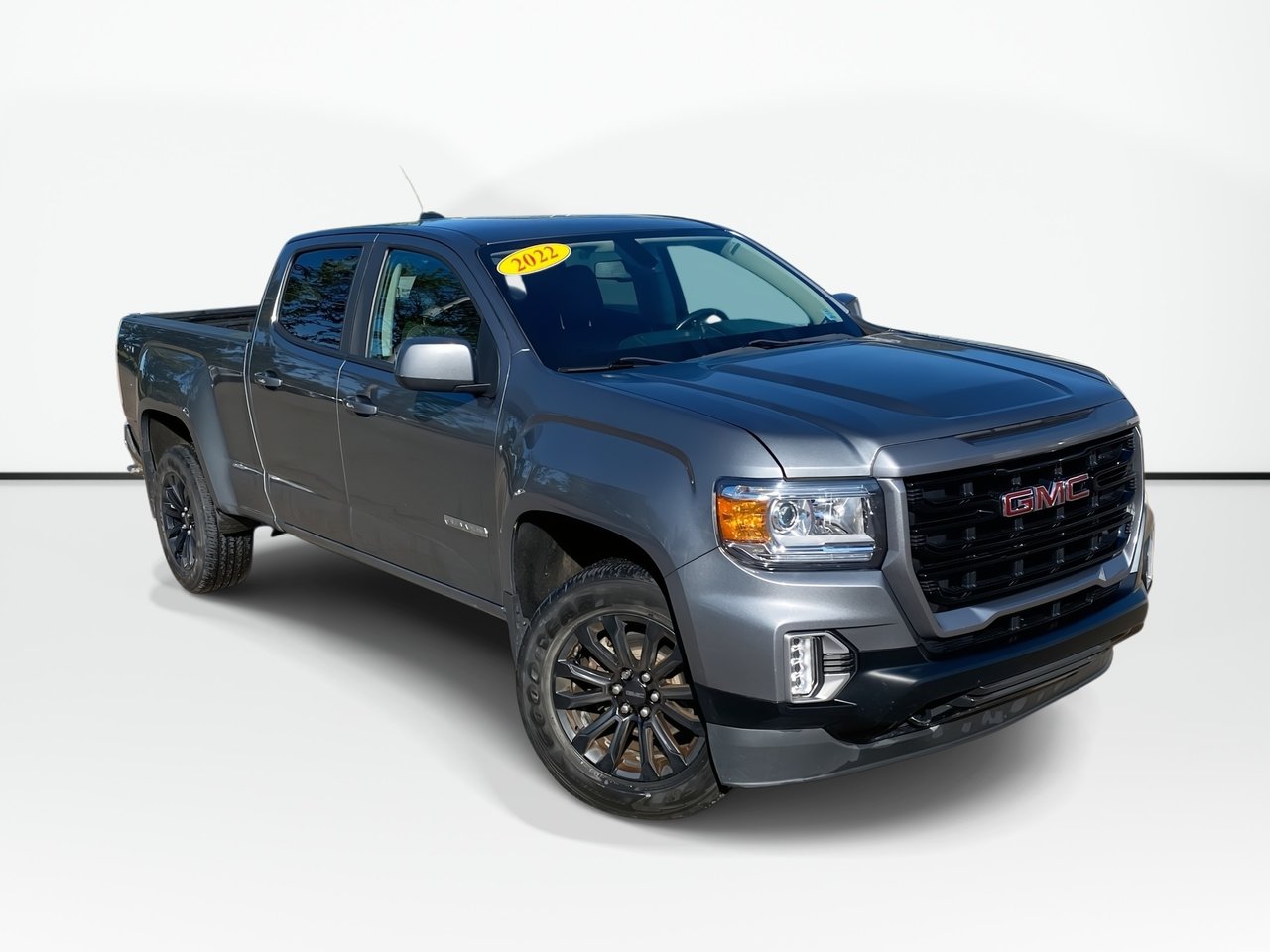 Silver 2022 GMC Canyon Elevation Crew Cab 4WD Pickup Truck Four-Wheel Drive Automatic