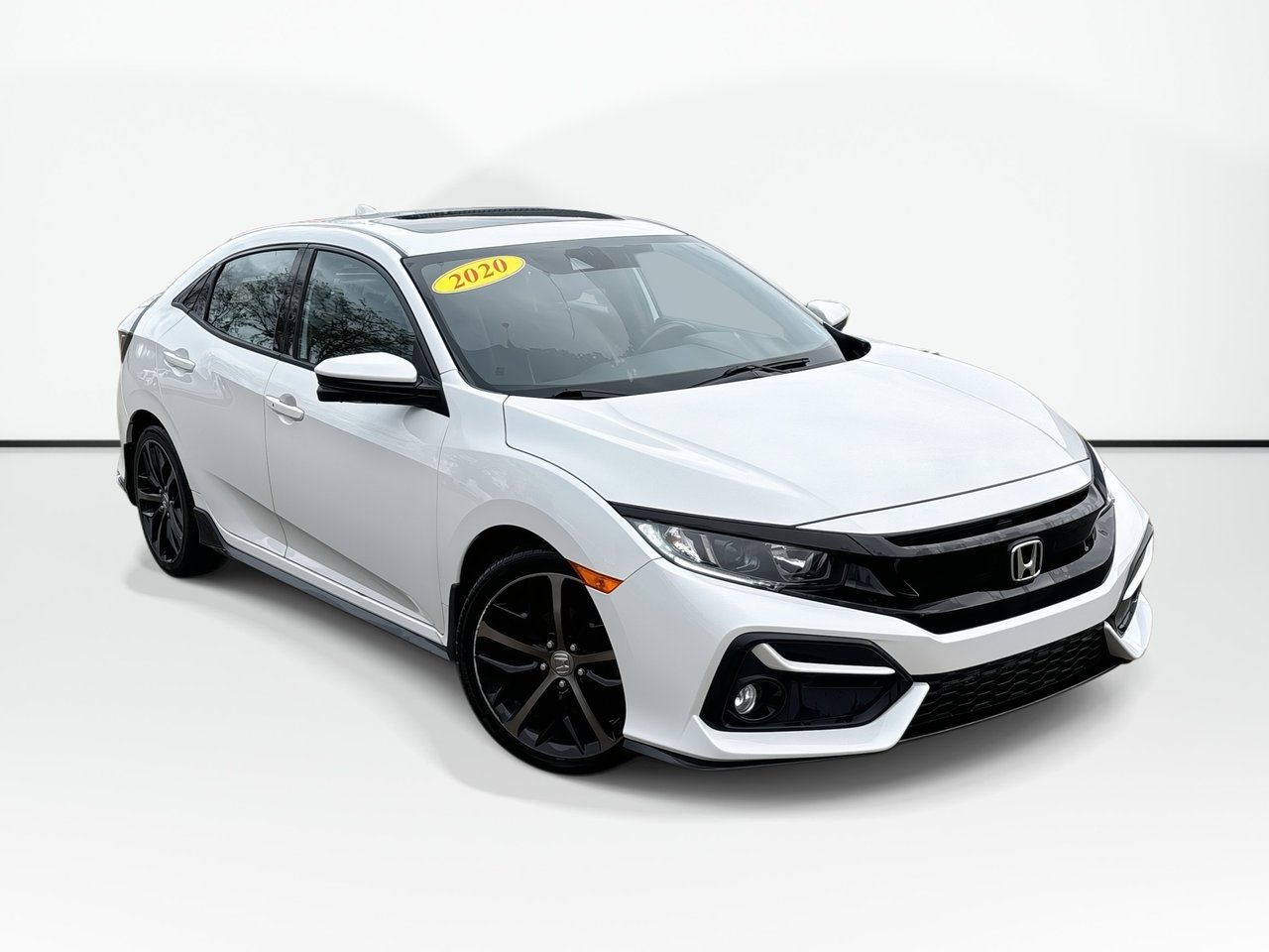 Platinum White Pearl 2020 Honda Civic Hatchback Hatchback Front-Wheel Drive Continuously Variable Transmission