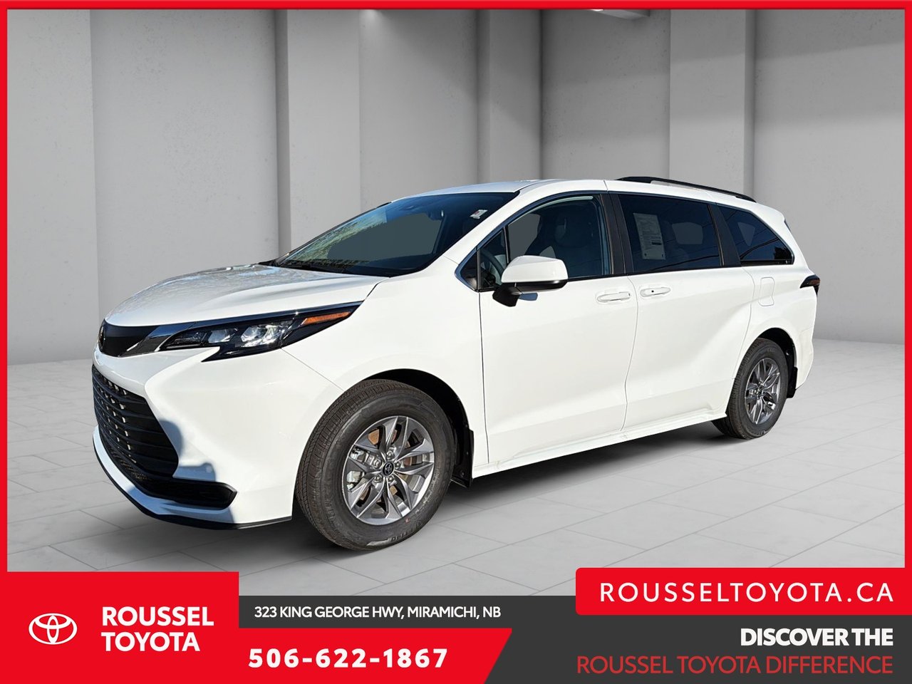 White 2026 Toyota Sienna Minivan Front-Wheel Drive Automatic