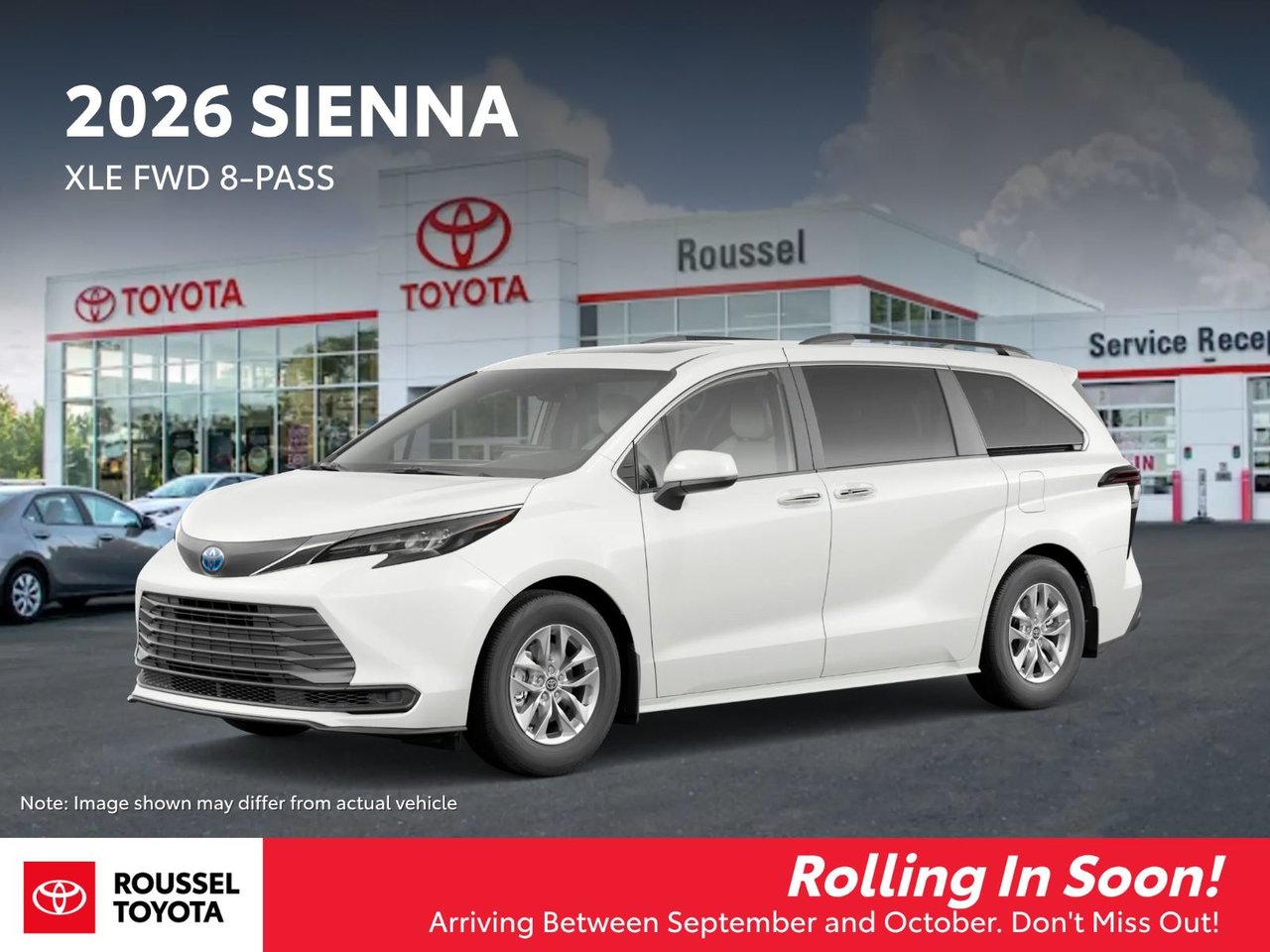 White (Wind Chill Pearl) 2026 Toyota Sienna Minivan Front-Wheel Drive Automatic