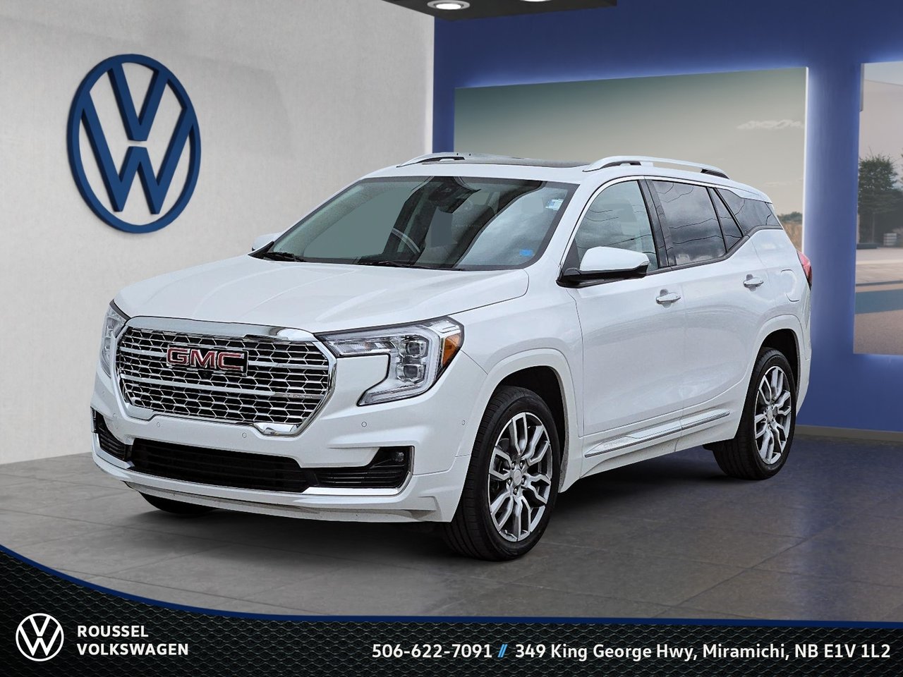 White Frost Tricoat 2023 GMC Terrain Denali AWD SUV / Crossover All-Wheel Drive Automatic