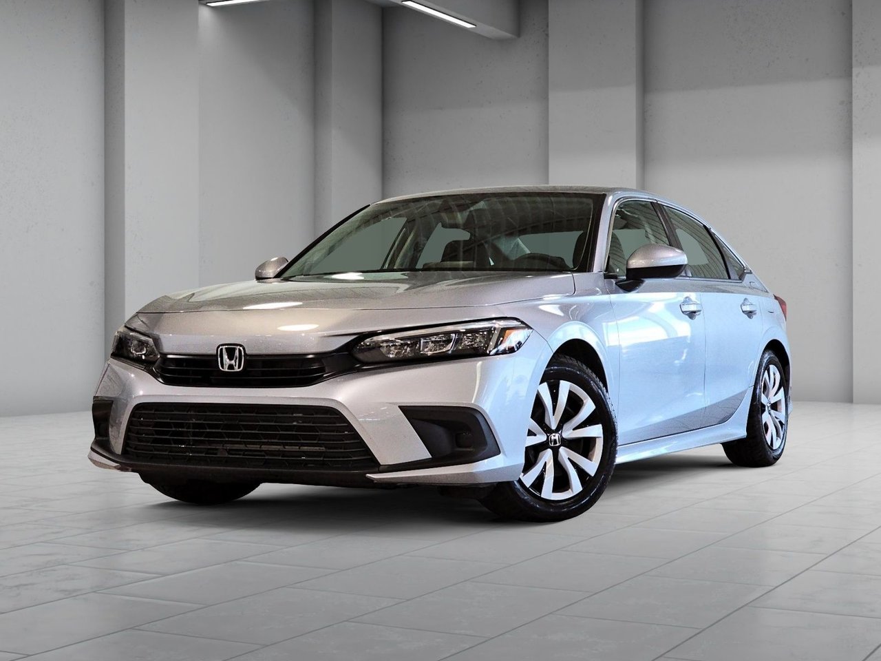 Silver 2024 Honda Civic LX FWD Sedan Front-Wheel Drive Continuously Variable Transmission