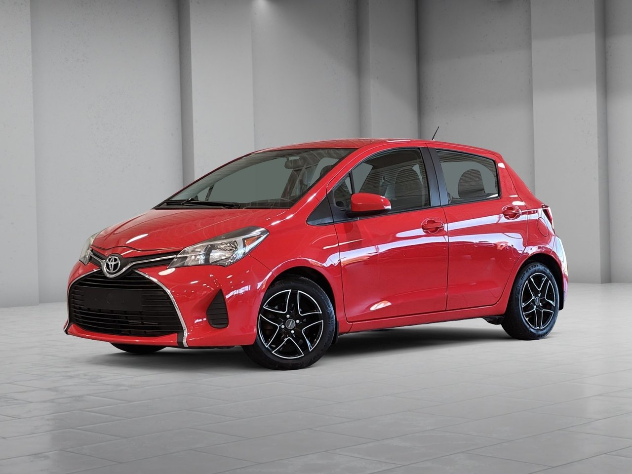 Red 2015 Toyota Yaris Hatchback Front-Wheel Drive Continuously Variable Transmission