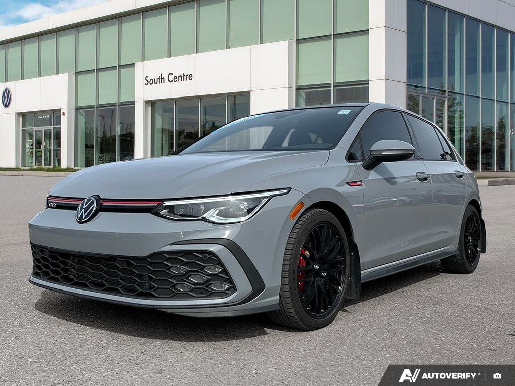 Gray (Moonstone Grey) 2024 Volkswagen Golf GTI Hatchback Front-Wheel Drive Automatic