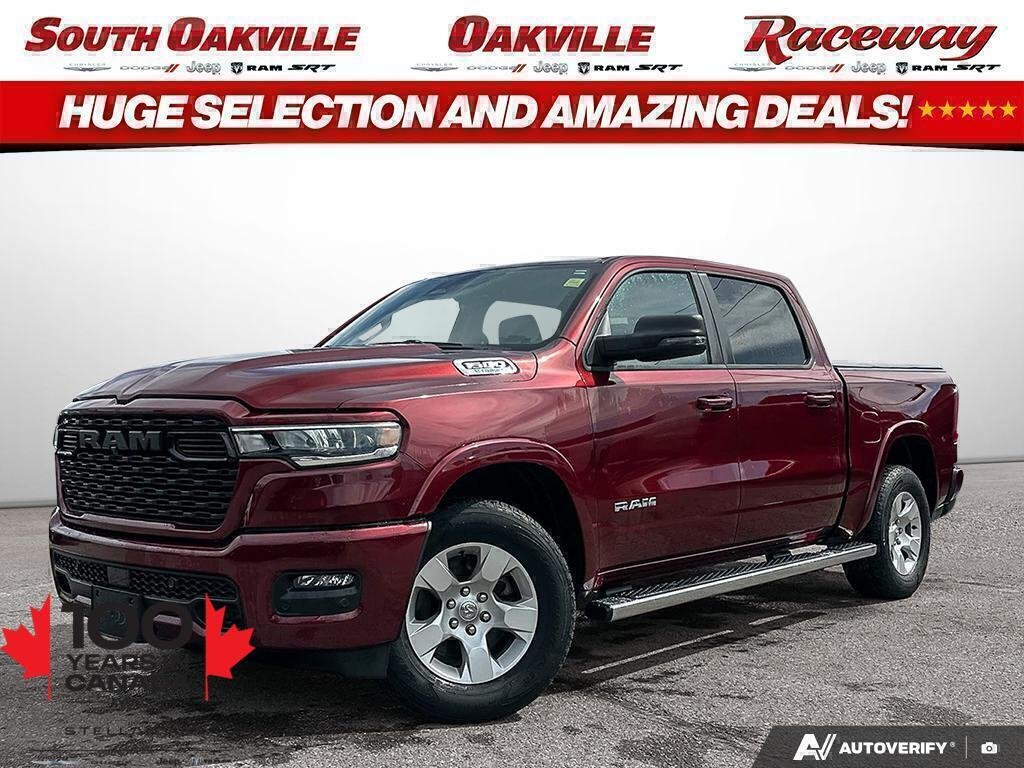 Red 2025 RAM 1500 Pickup Truck Four-Wheel Drive Automatic
