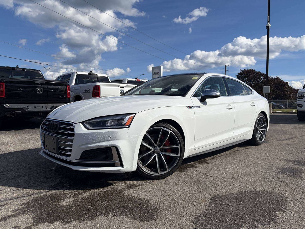 White 2018 Audi S5 Sportback Sedan  Automatic