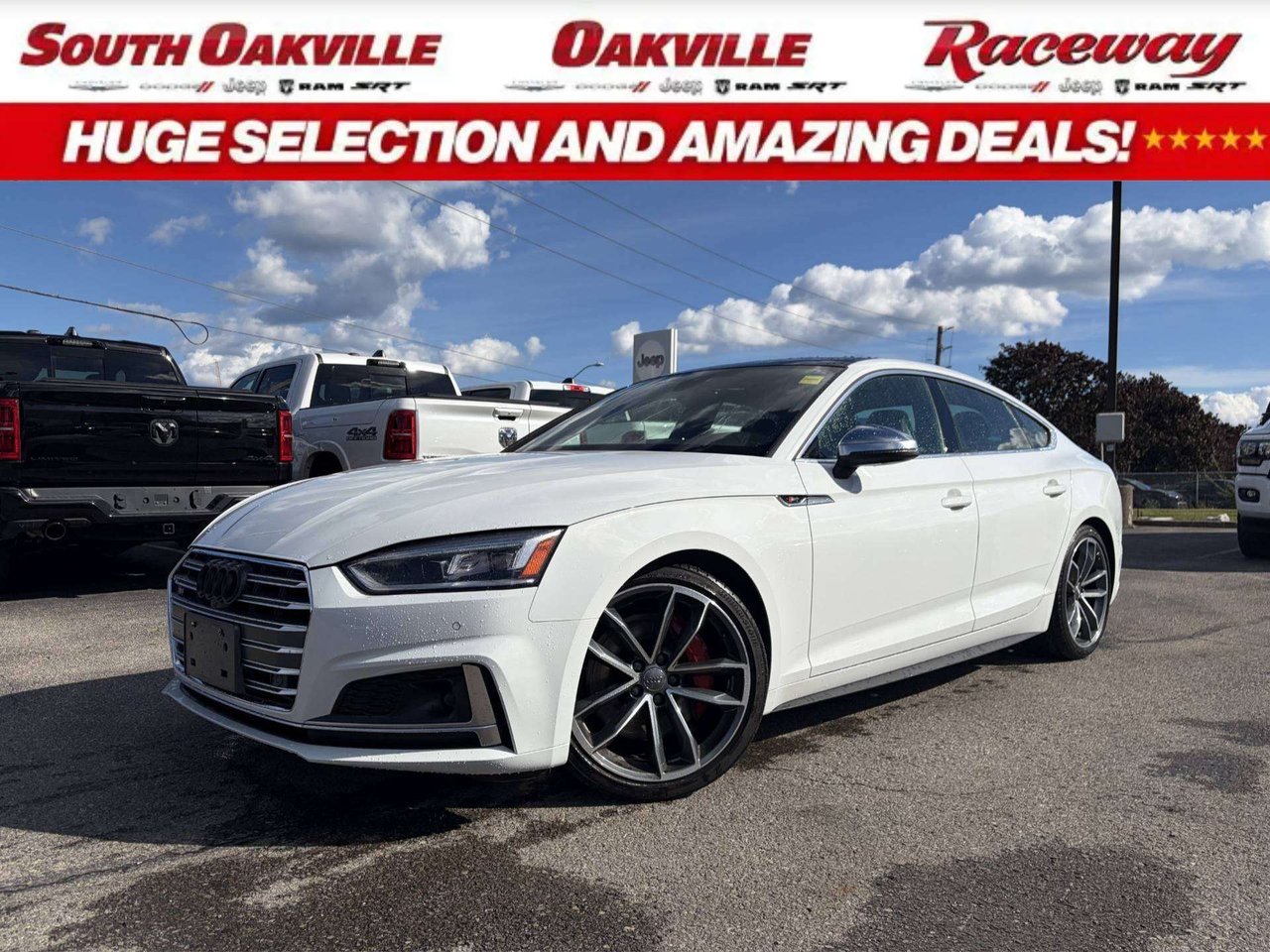 White 2018 Audi S5 Sportback Sedan  Automatic