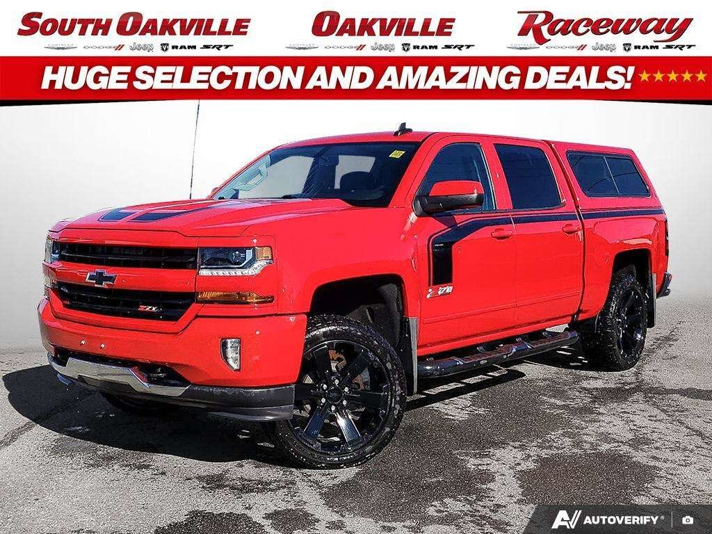 Red 2018 Chevrolet Silverado 1500 Pickup Truck Four-Wheel Drive Automatic