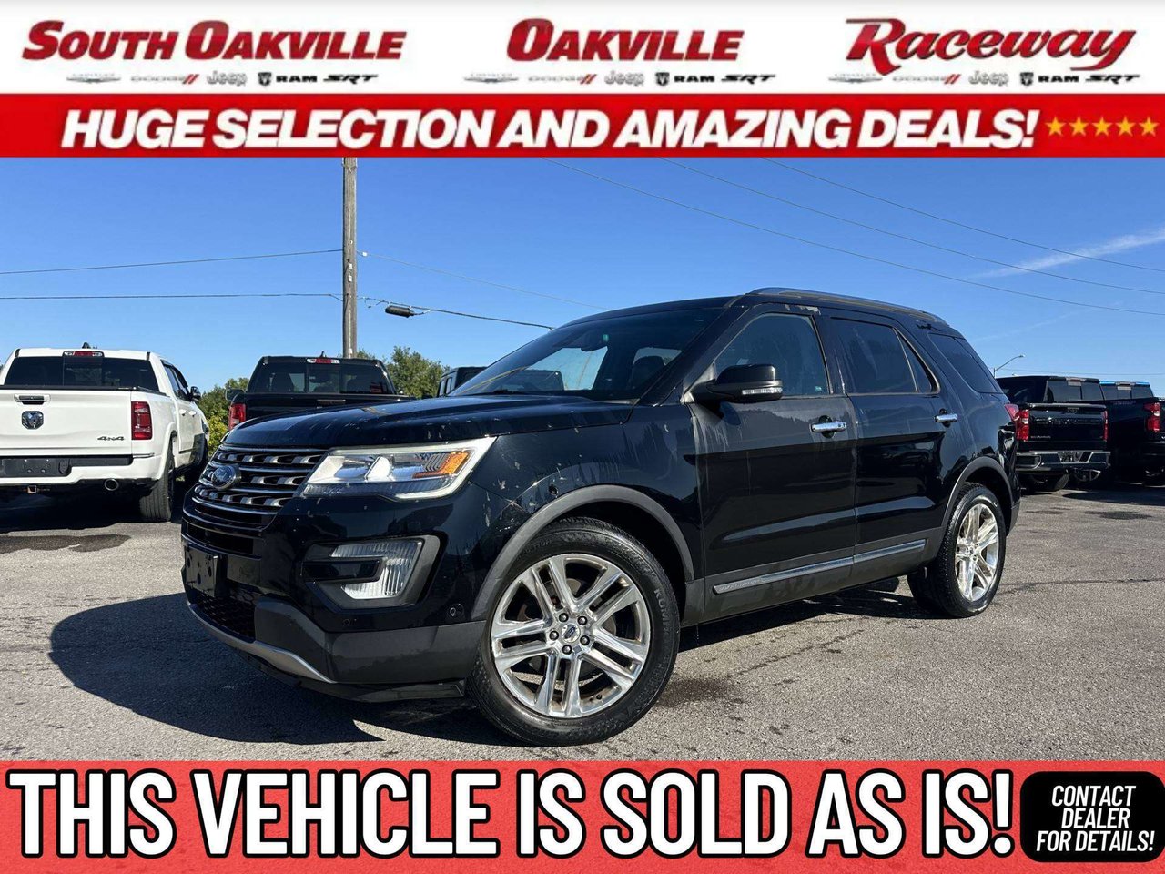 Black 2017 Ford Explorer SUV / Crossover All-Wheel Drive Automatic