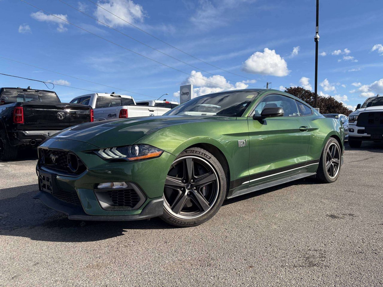 Green 2023 Ford Mustang Coupe Rear-Wheel Drive Manual