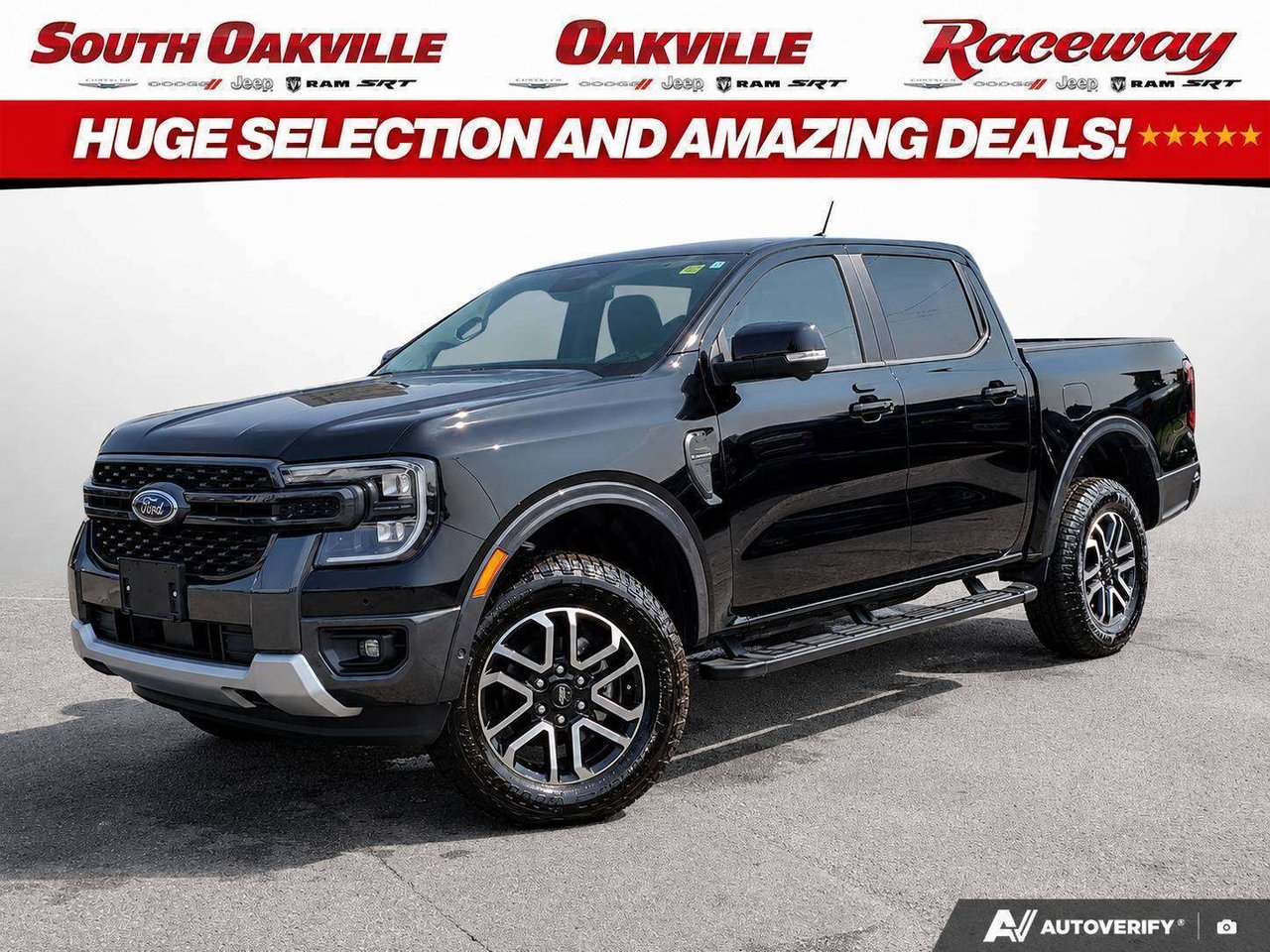 Black 2024 Ford Ranger Pickup Truck Four-Wheel Drive Automatic