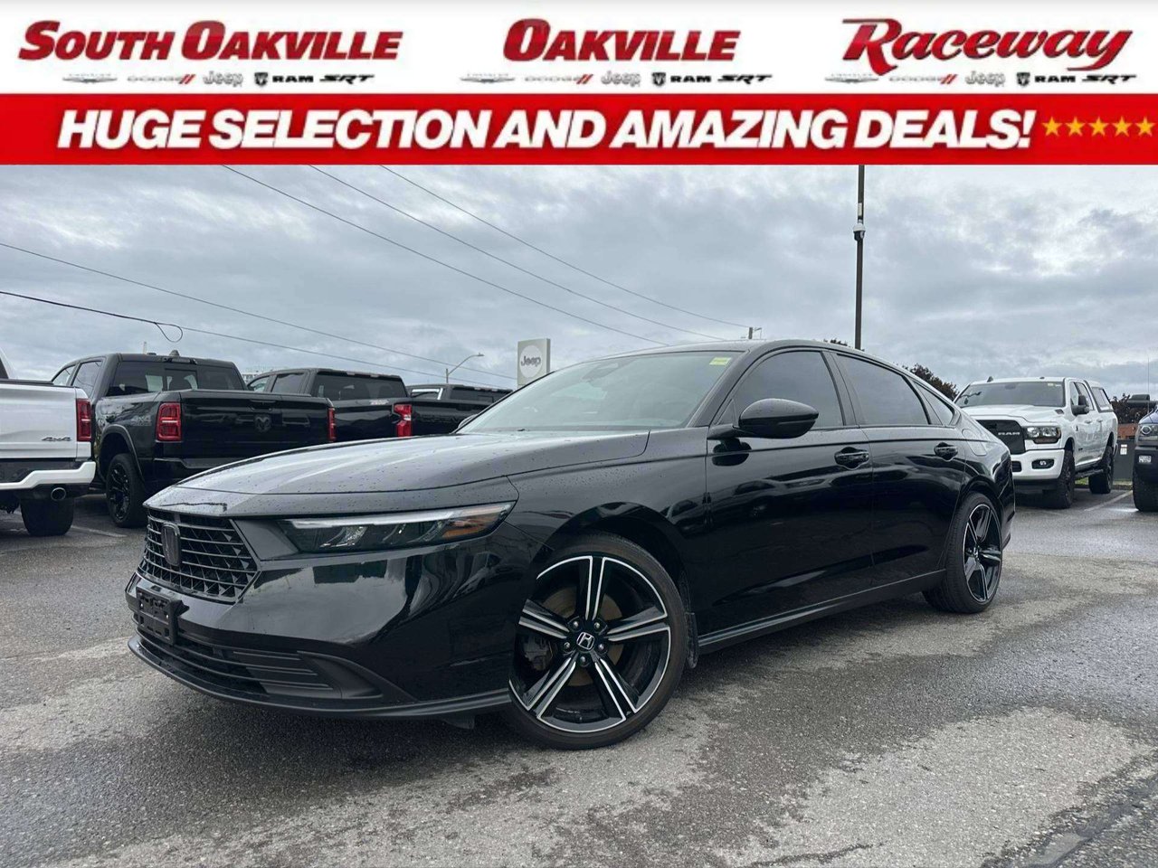 Black 2023 Honda Accord Hybrid Sedan Front-Wheel Drive Automatic