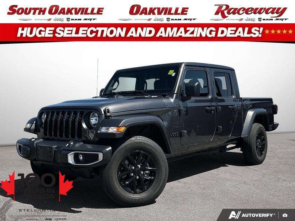 Gray 2023 Jeep Gladiator Pickup Truck Four-Wheel Drive Automatic