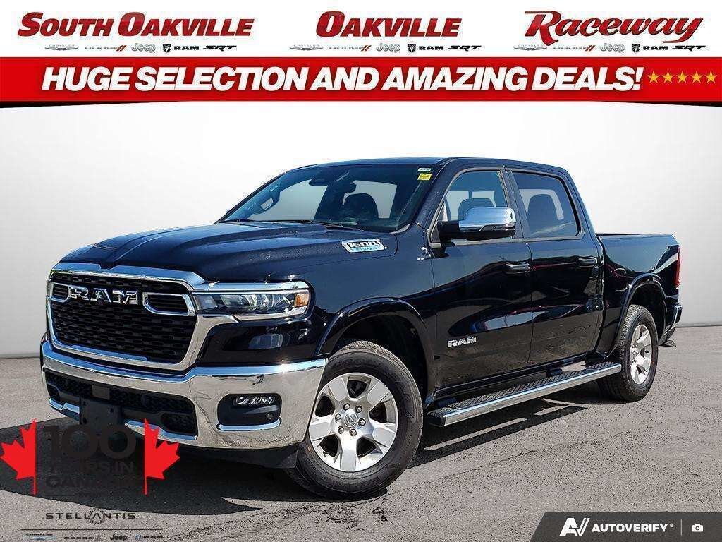 Black 2025 RAM 1500 Pickup Truck Four-Wheel Drive Automatic