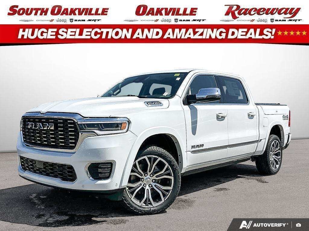White 2026 RAM 1500 Pickup Truck Four-Wheel Drive Automatic