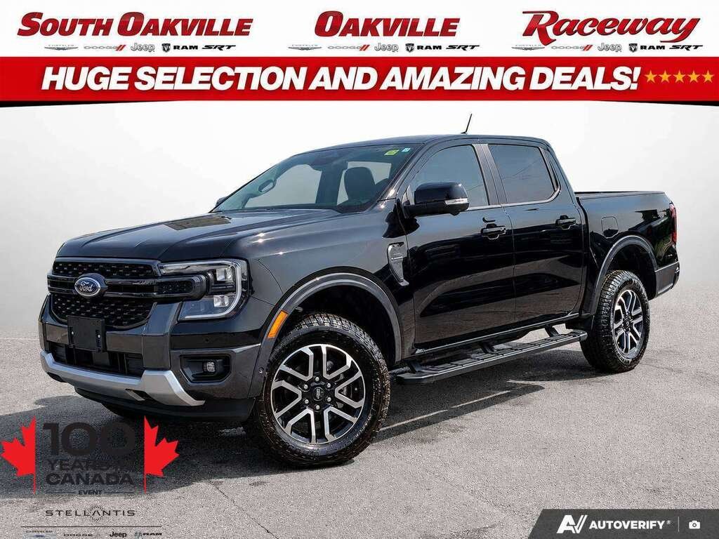 Black 2024 Ford Ranger Pickup Truck Four-Wheel Drive Automatic