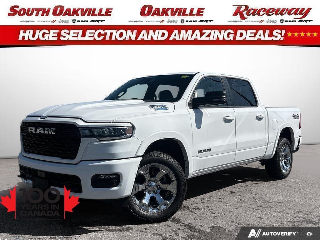 White 2025 RAM 1500 Pickup Truck Four-Wheel Drive Automatic