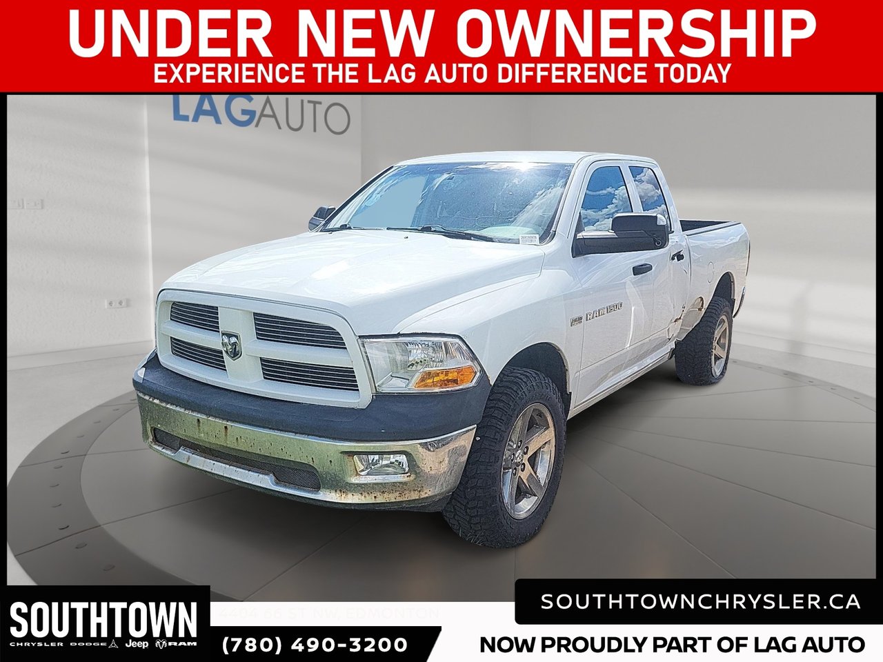 Bright White Clearcoat 2012 RAM 1500 ST Quad Cab 4WD Pickup Truck Four-Wheel Drive Automatic