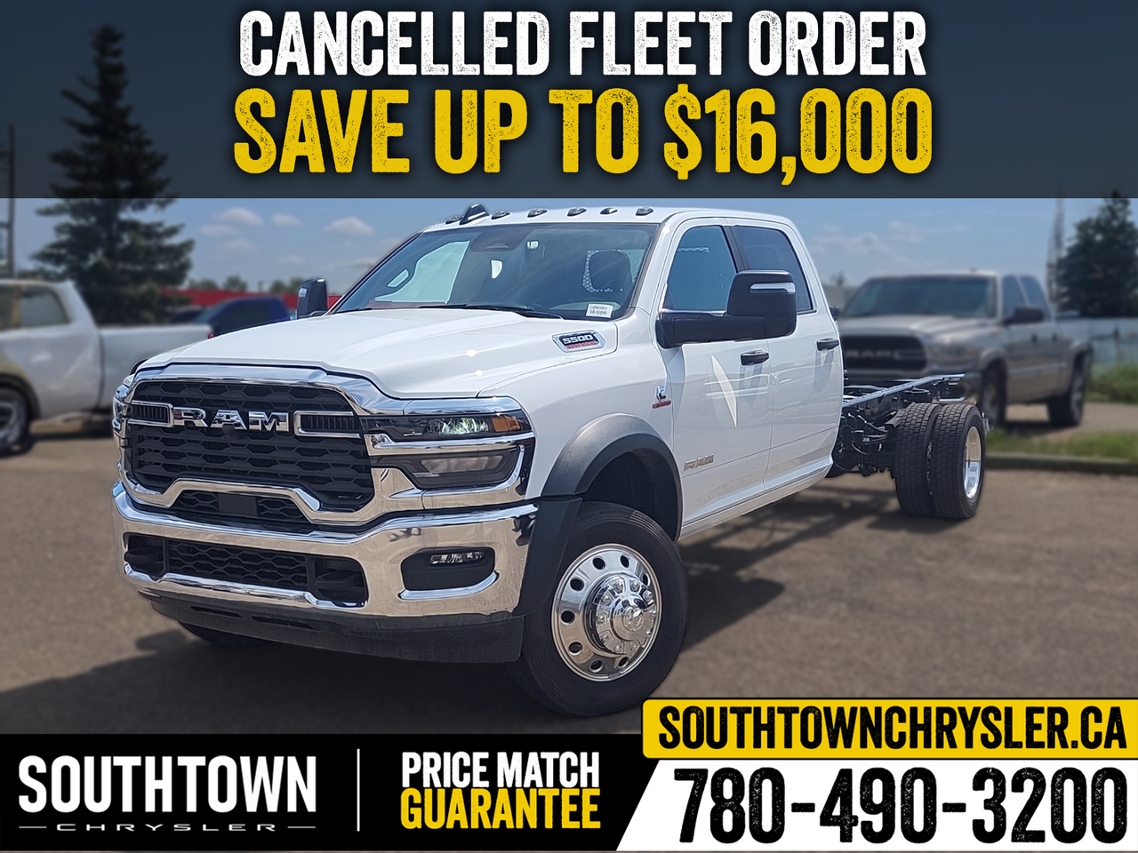 Bright White Clearcoat 2025 RAM 5500 Chassis Pickup Truck Four-Wheel Drive Automatic