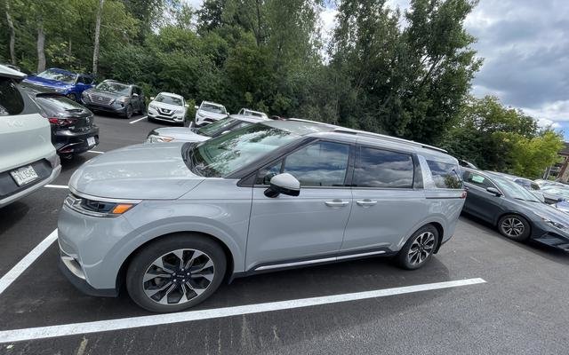 Gray (Ghost Grey) 2024 Kia Carnival Minivan Front-Wheel Drive Automatic