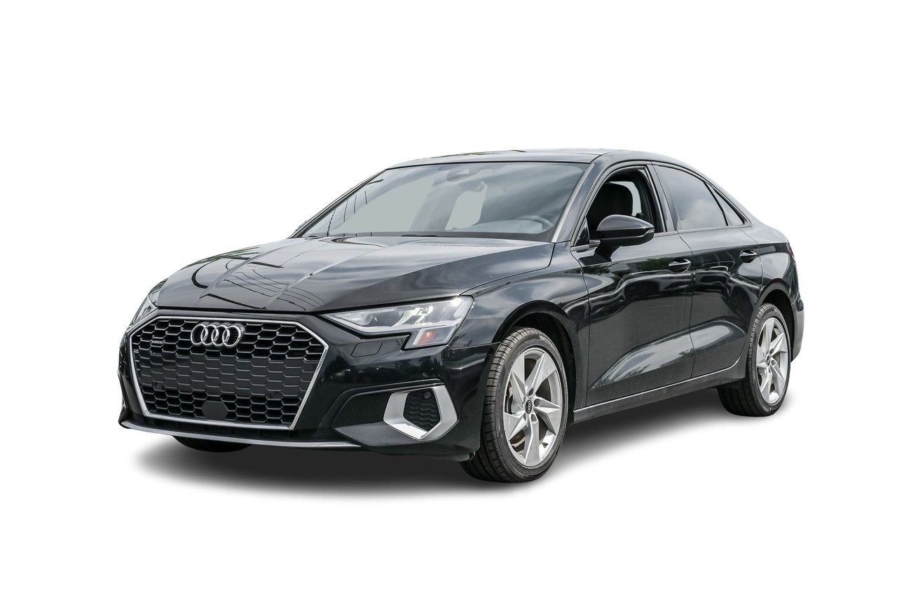 Black 2022 Audi A3 Sedan Automatic