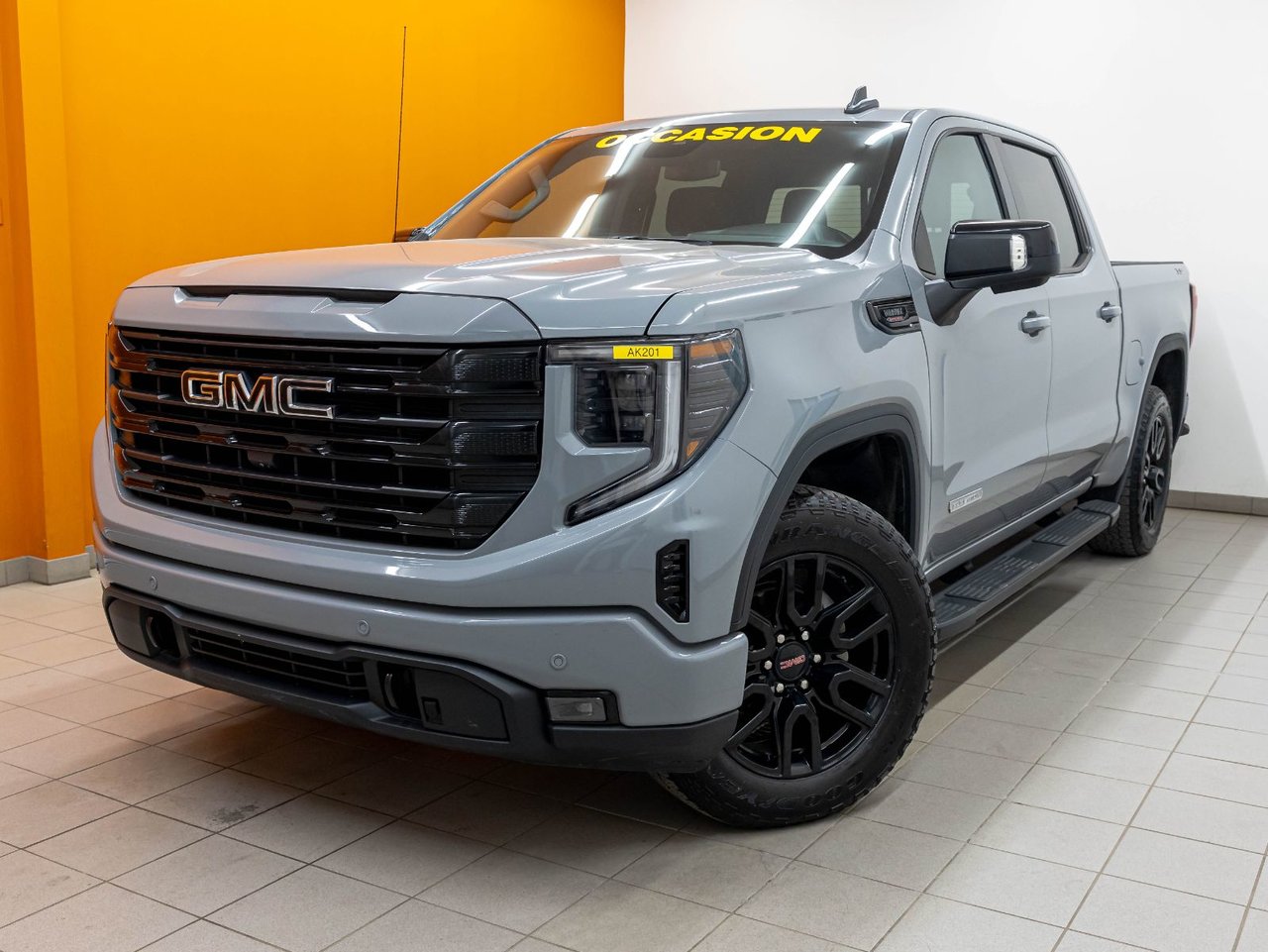 Gray (Thunderstorm Grey Metallic) 2024 GMC Sierra 1500 Elevation Crew Cab 4WD Pickup Truck Four-Wheel Drive Automatic