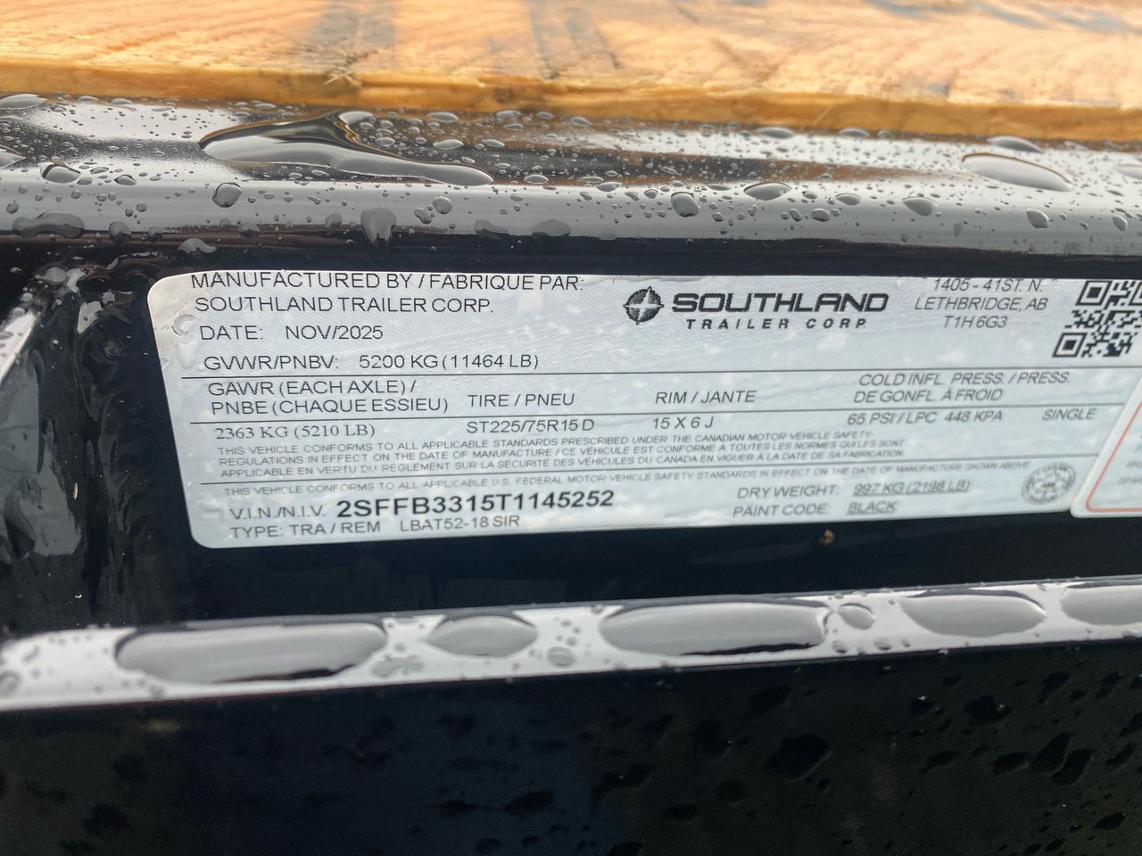 2026 Southland LBAT52-18-5