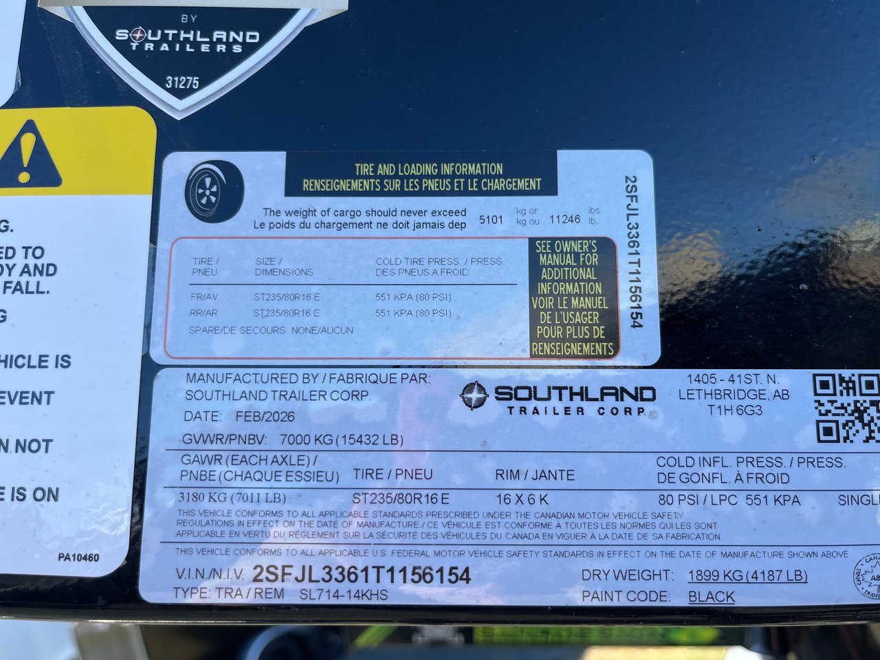 2026 Southland SL714-14KHS-6