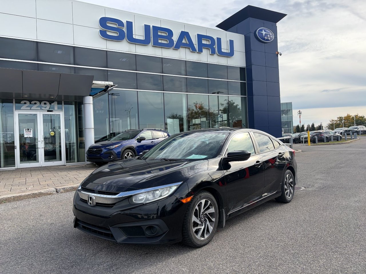 Black 2018 Honda Civic Sedan Front-Wheel Drive Continuously Variable Transmission