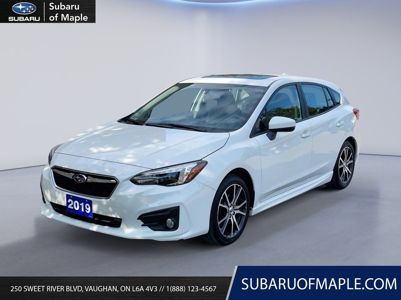 Crystal White Pearl 2019 Subaru Impreza Hatchback Automatic