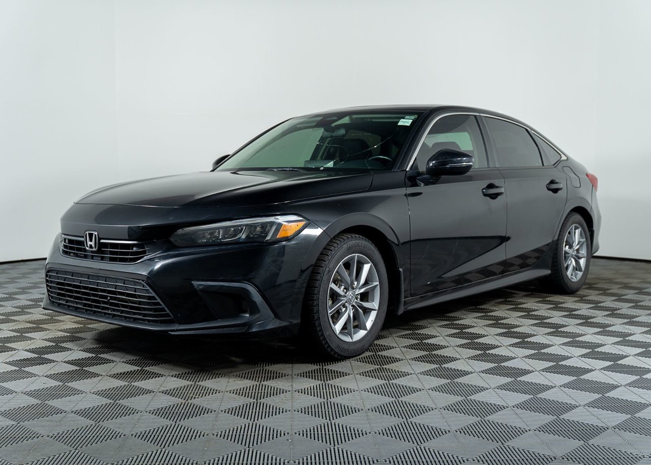 Black 2023 Honda Civic Sedan Front-Wheel Drive Continuously Variable Transmission