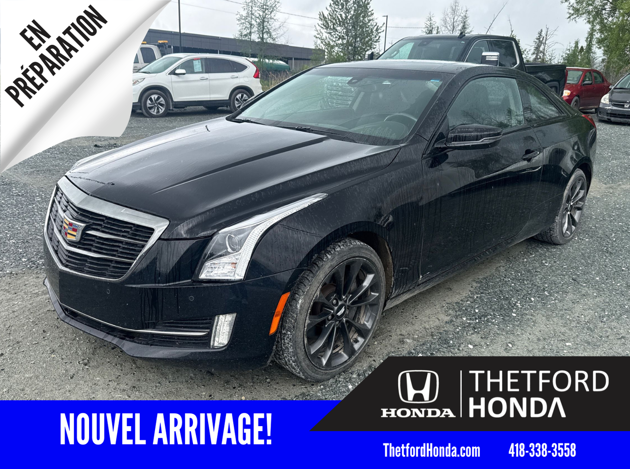 Black 2016 Cadillac ATS Coupe 3.6L Luxury AWD Coupe All-Wheel Drive Automatic