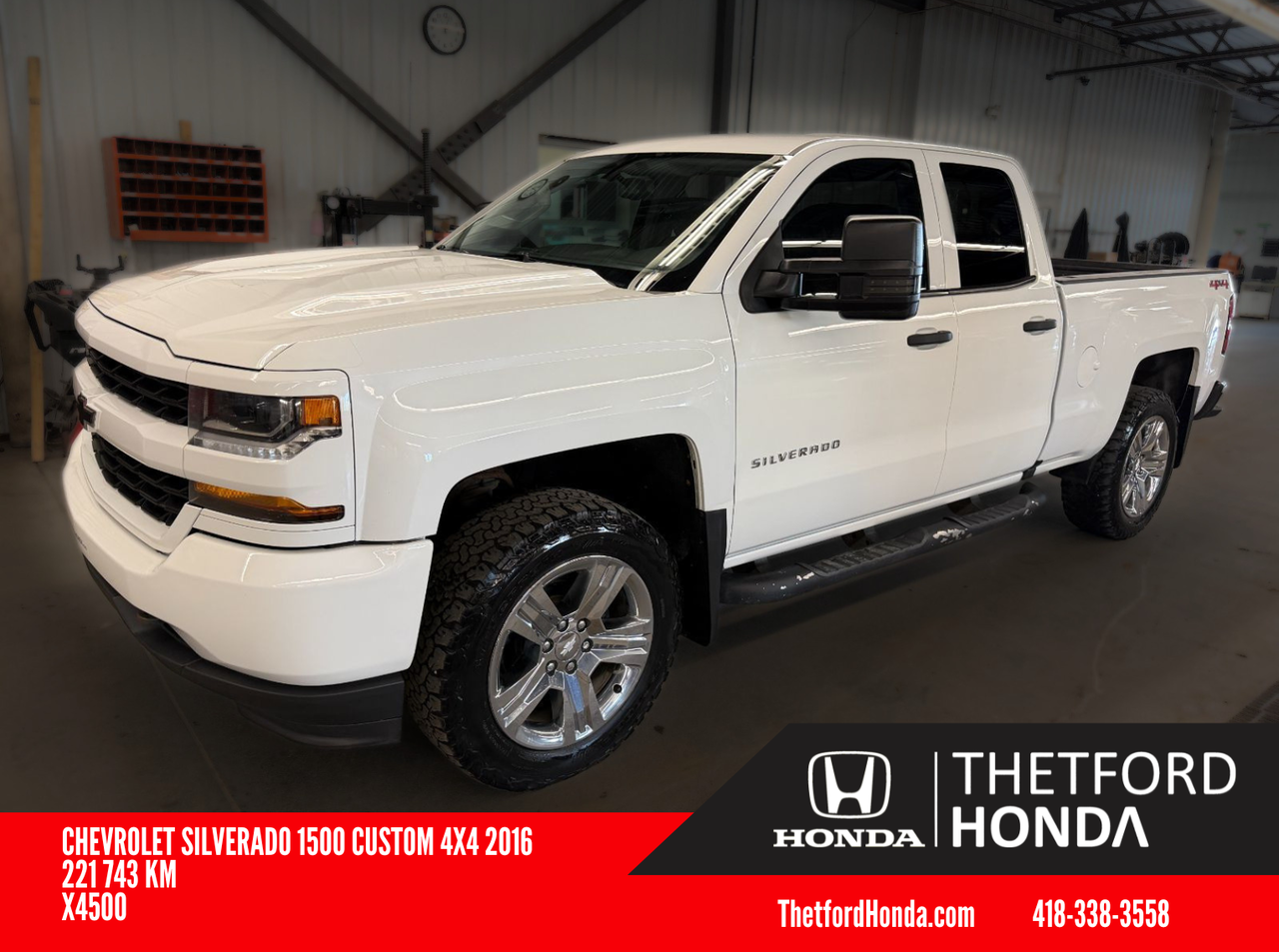 White 2016 Chevrolet Silverado 1500 Pickup Truck Four-Wheel Drive Automatic