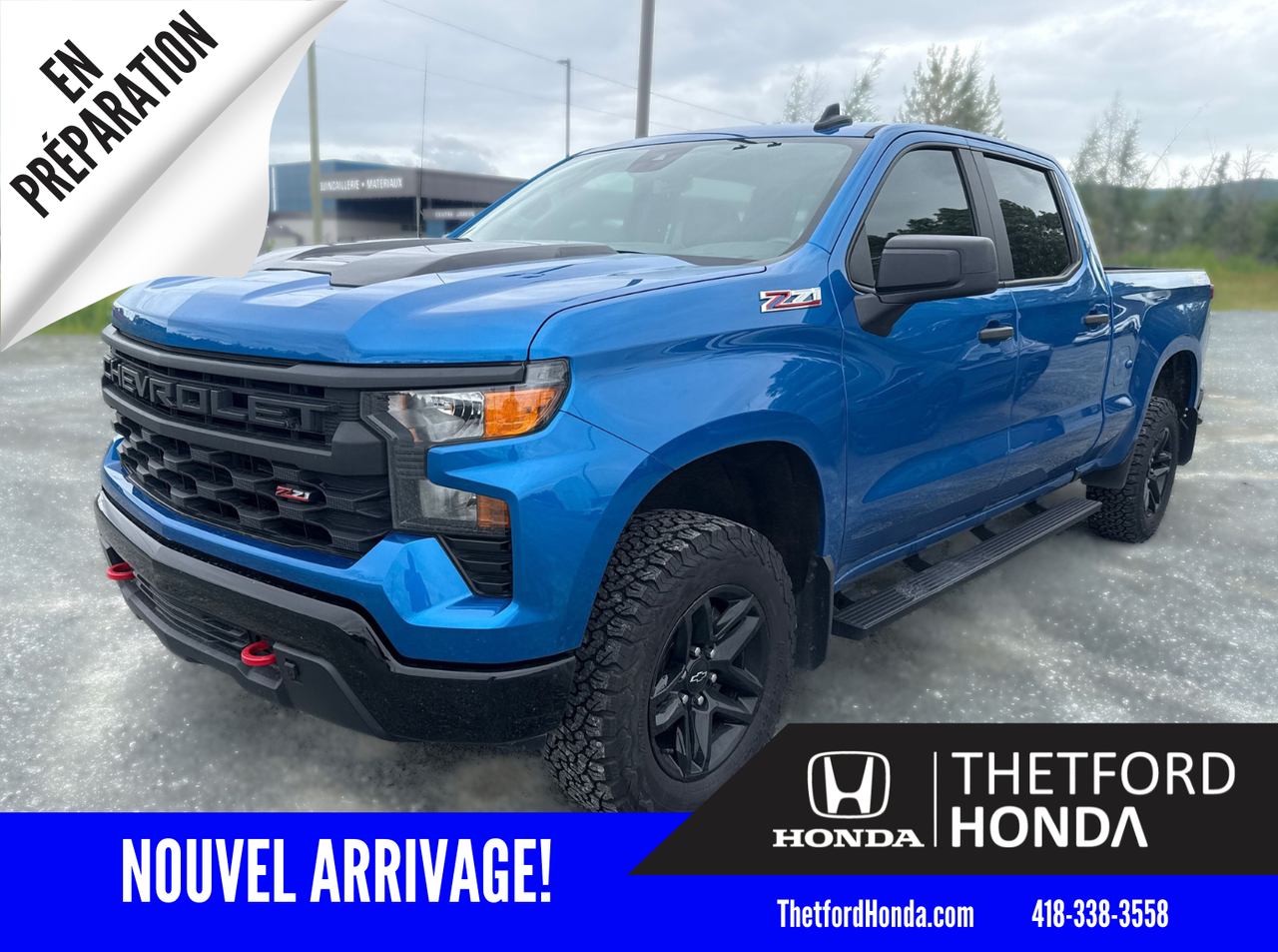 Blue 2022 Chevrolet Silverado 1500 Pickup Truck Four-Wheel Drive Automatic