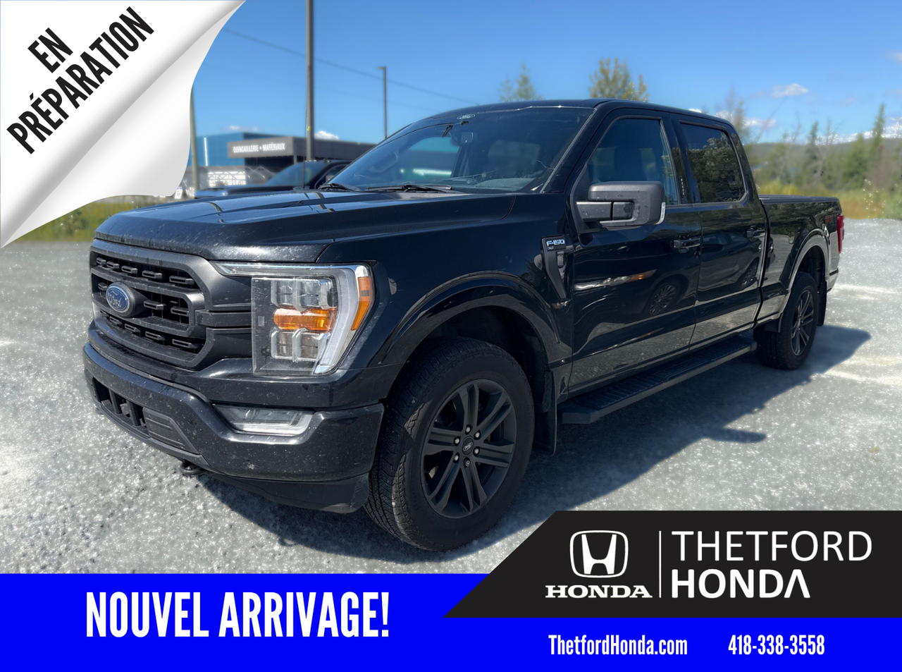 Black 2022 Ford F-150 Pickup Truck Four-Wheel Drive Automatic