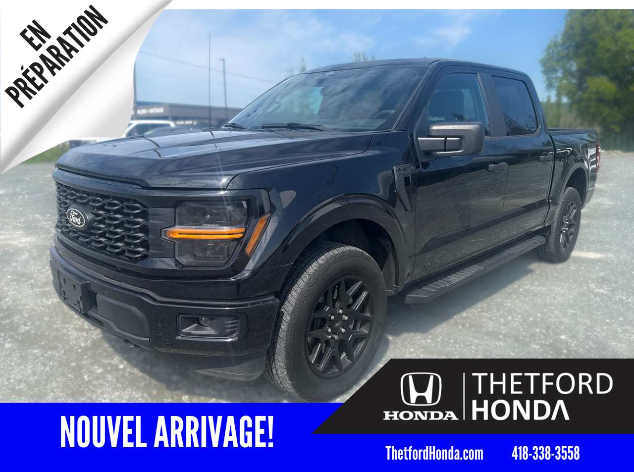 Black 2024 Ford F-150 Pickup Truck Four-Wheel Drive Automatic