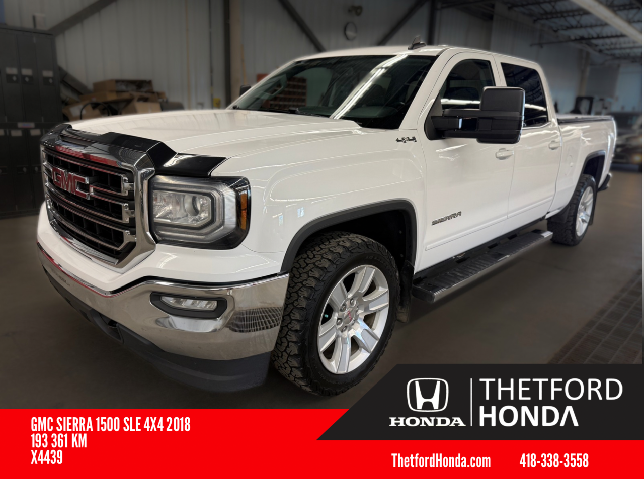 White 2018 GMC Sierra 1500 Pickup Truck Four-Wheel Drive Automatic