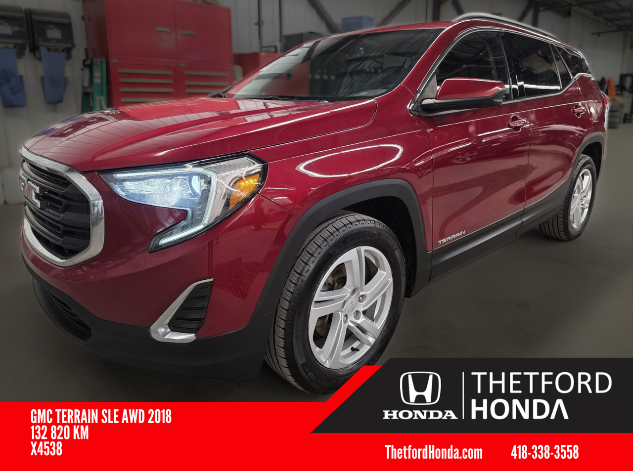 Red 2018 GMC Terrain SUV / Crossover Four-Wheel Drive Automatic