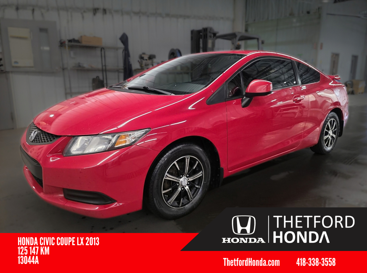 Red 2013 Honda Civic Coupe Coupe Front-Wheel Drive Automatic