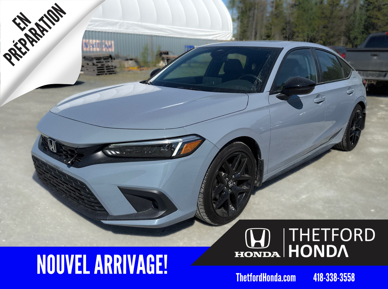 Gray 2023 Honda Civic Hatchback Sport Touring FWD Hatchback Front-Wheel Drive Continuously Variable Transmission