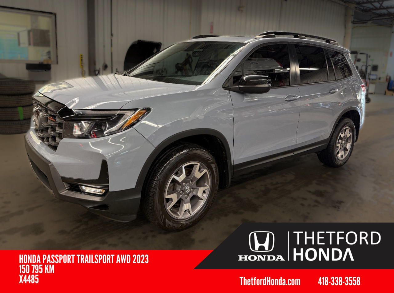 Gray 2023 Honda Passport SUV / Crossover All-Wheel Drive Automatic