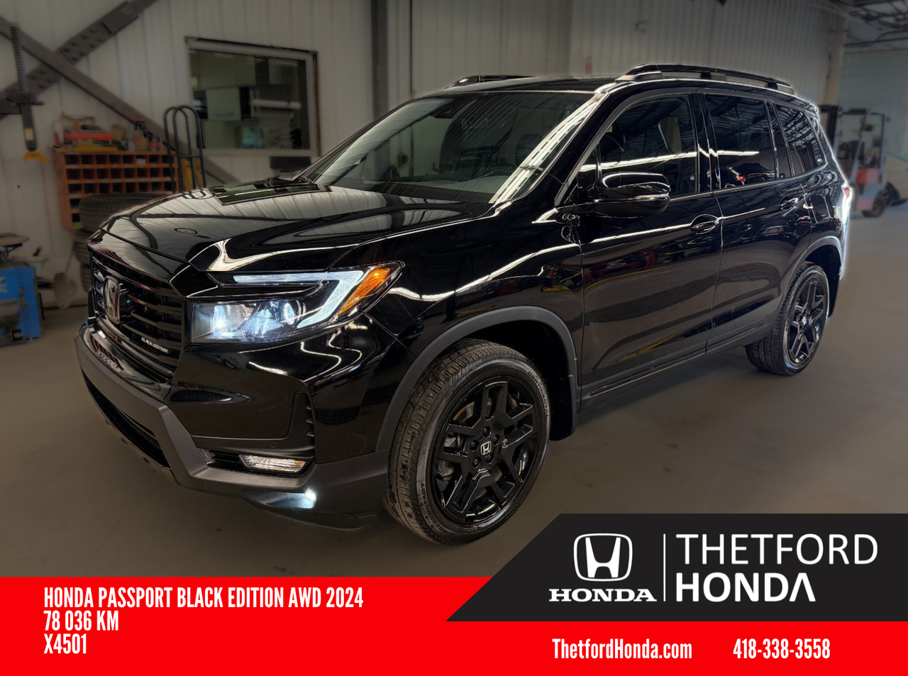 Black 2024 Honda Passport SUV / Crossover All-Wheel Drive Automatic