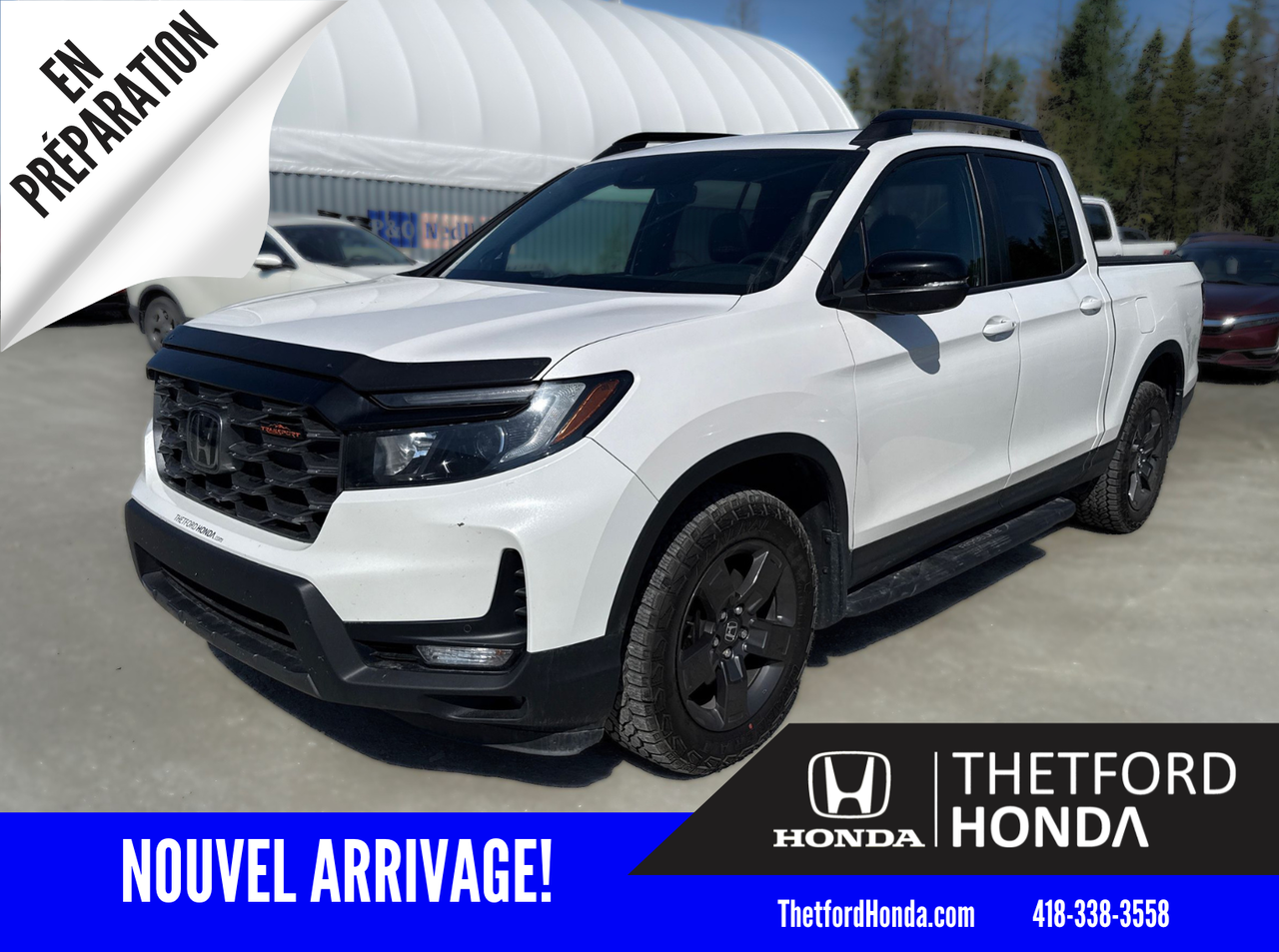 White 2024 Honda Ridgeline TrailSport AWD Pickup Truck All-Wheel Drive Automatic