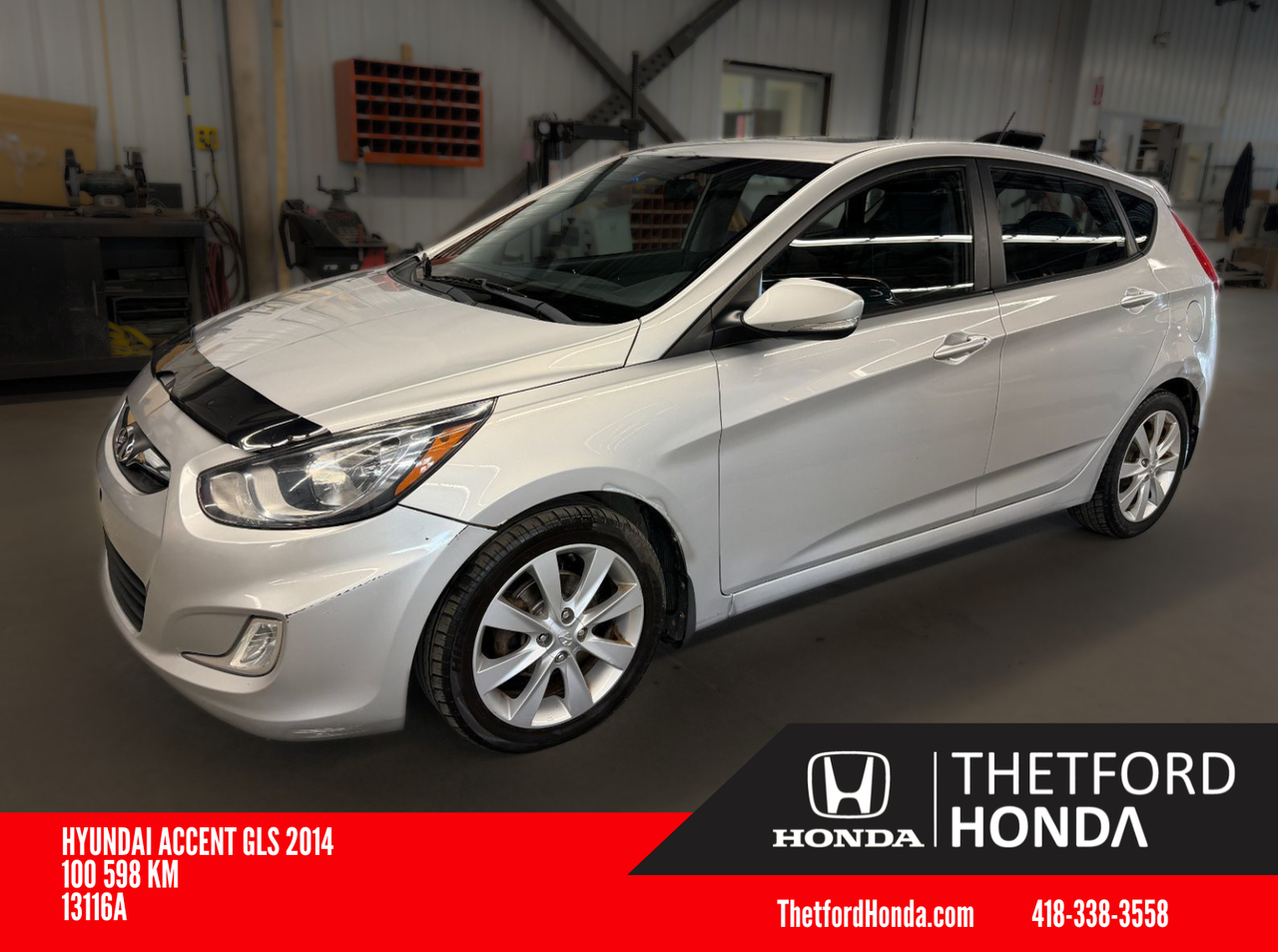 Gray 2014 Hyundai Accent Hatchback Automatic