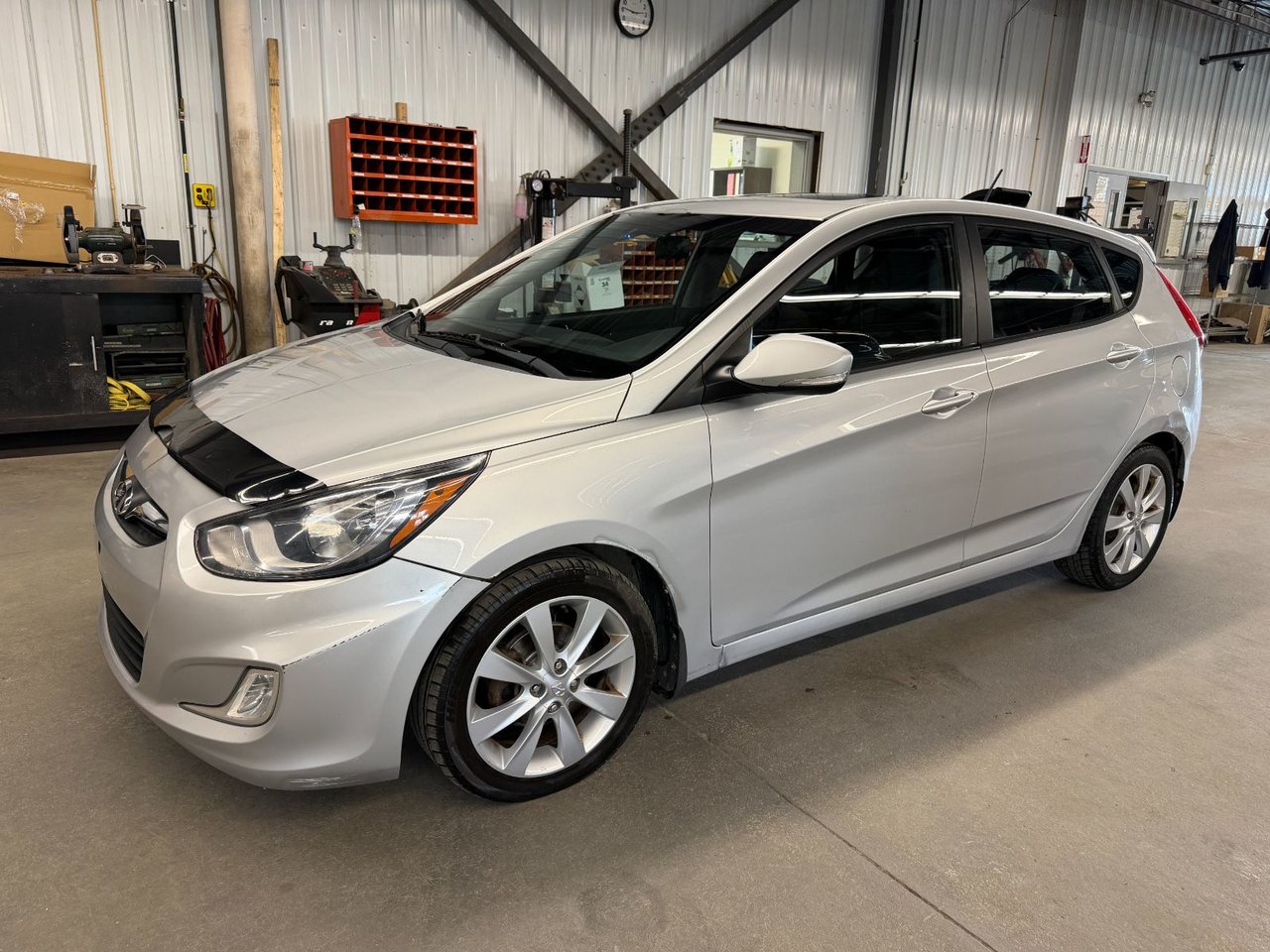 Gray 2014 Hyundai Accent Hatchback  Automatic